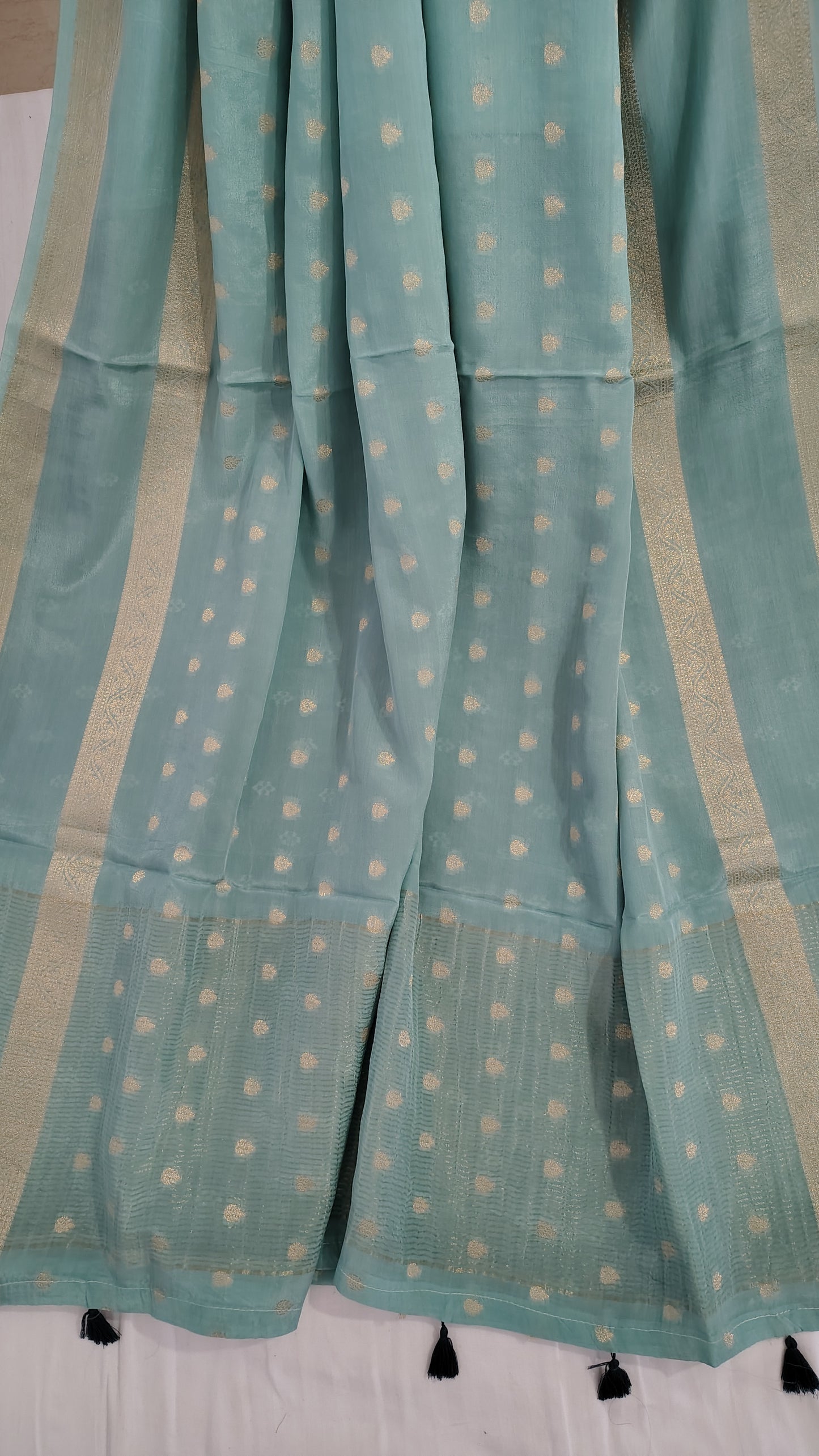 Blue Semi Mysore Silk Saree