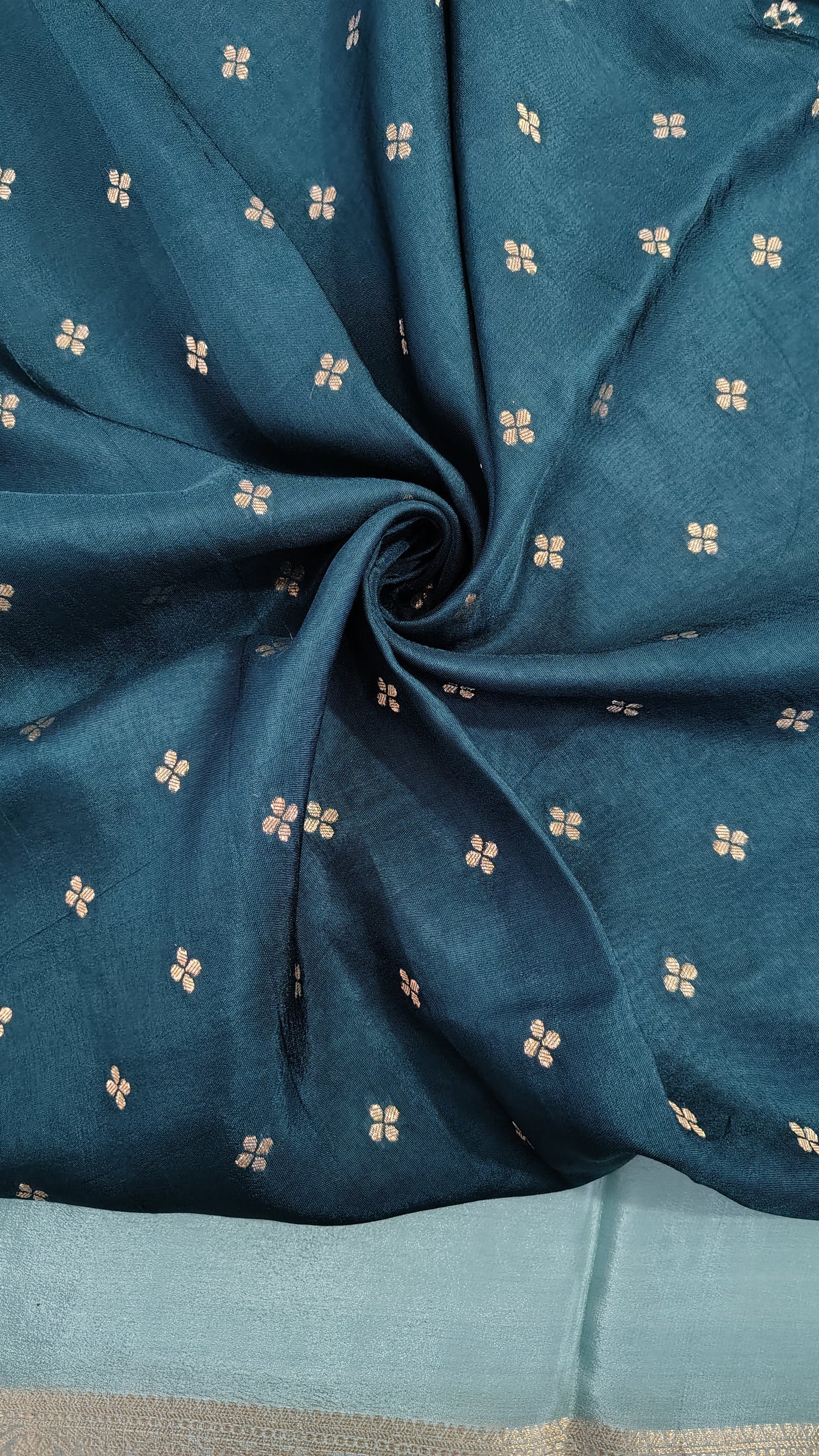 Blue Semi Mysore Silk Saree