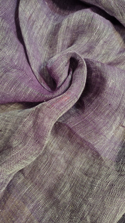 Lavender Pure Linen tissue Paithani Saree