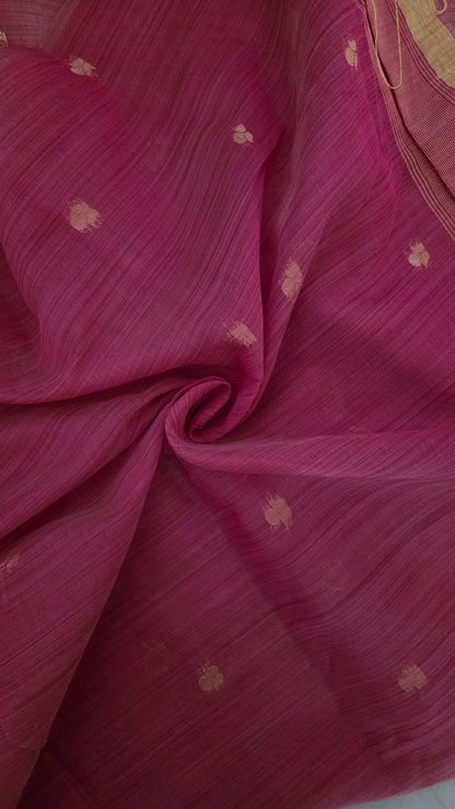 Caramel Munga Silk Jamdani