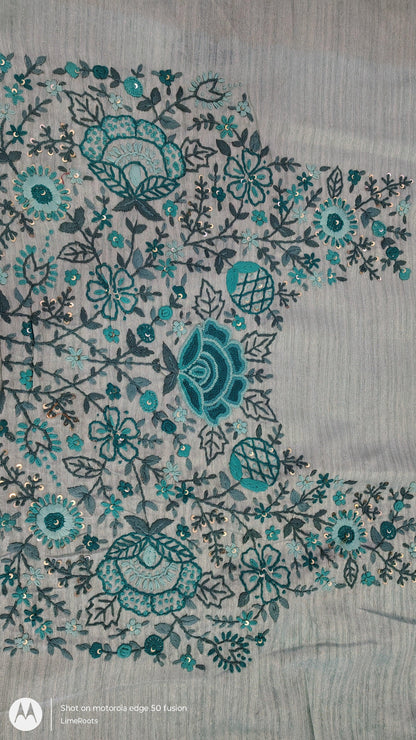 JUTE SILK - SKY BLUE, FULL VIEW 3