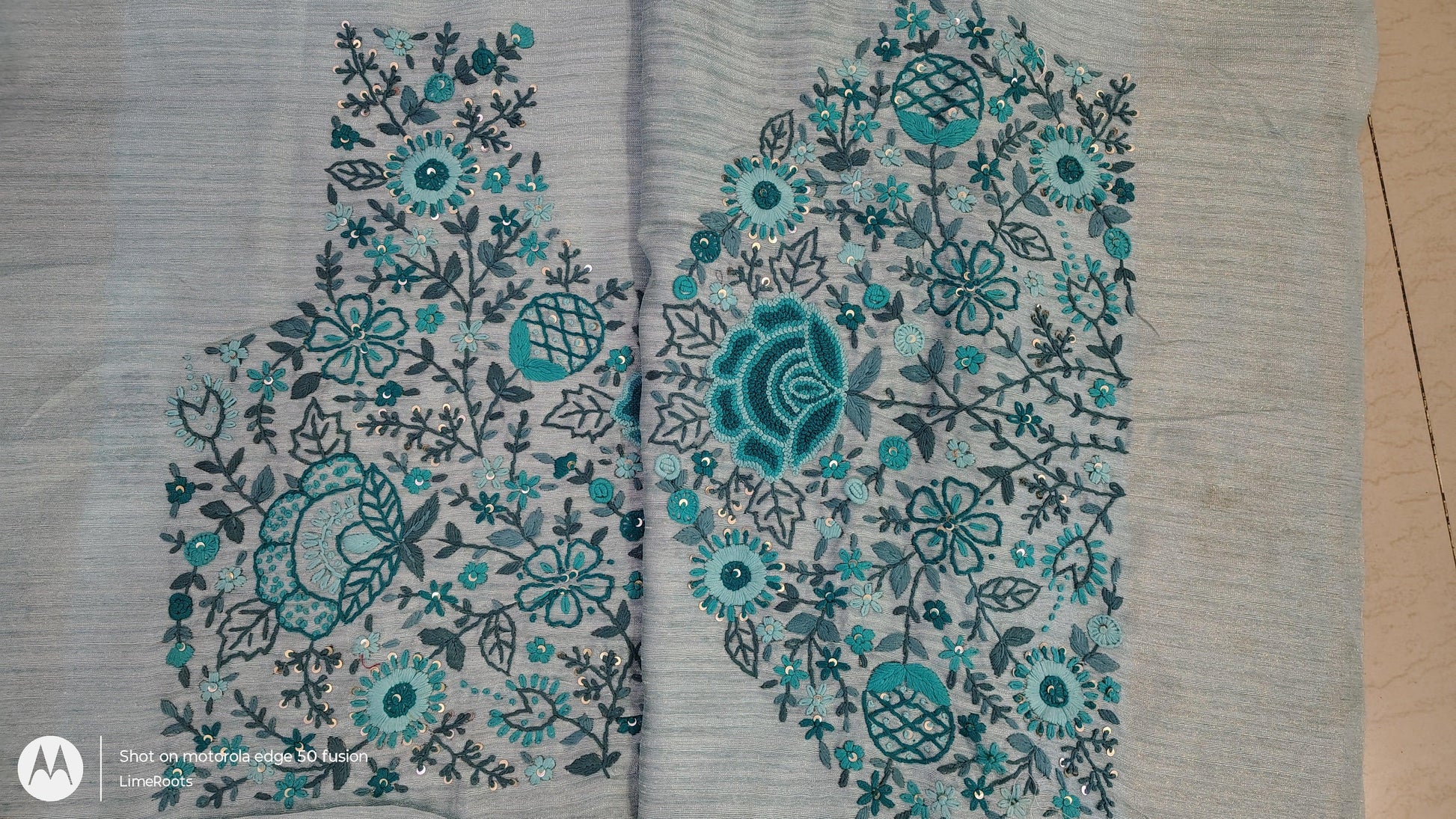 JUTE SILK - SKY BLUE,  DESIGN VIEW